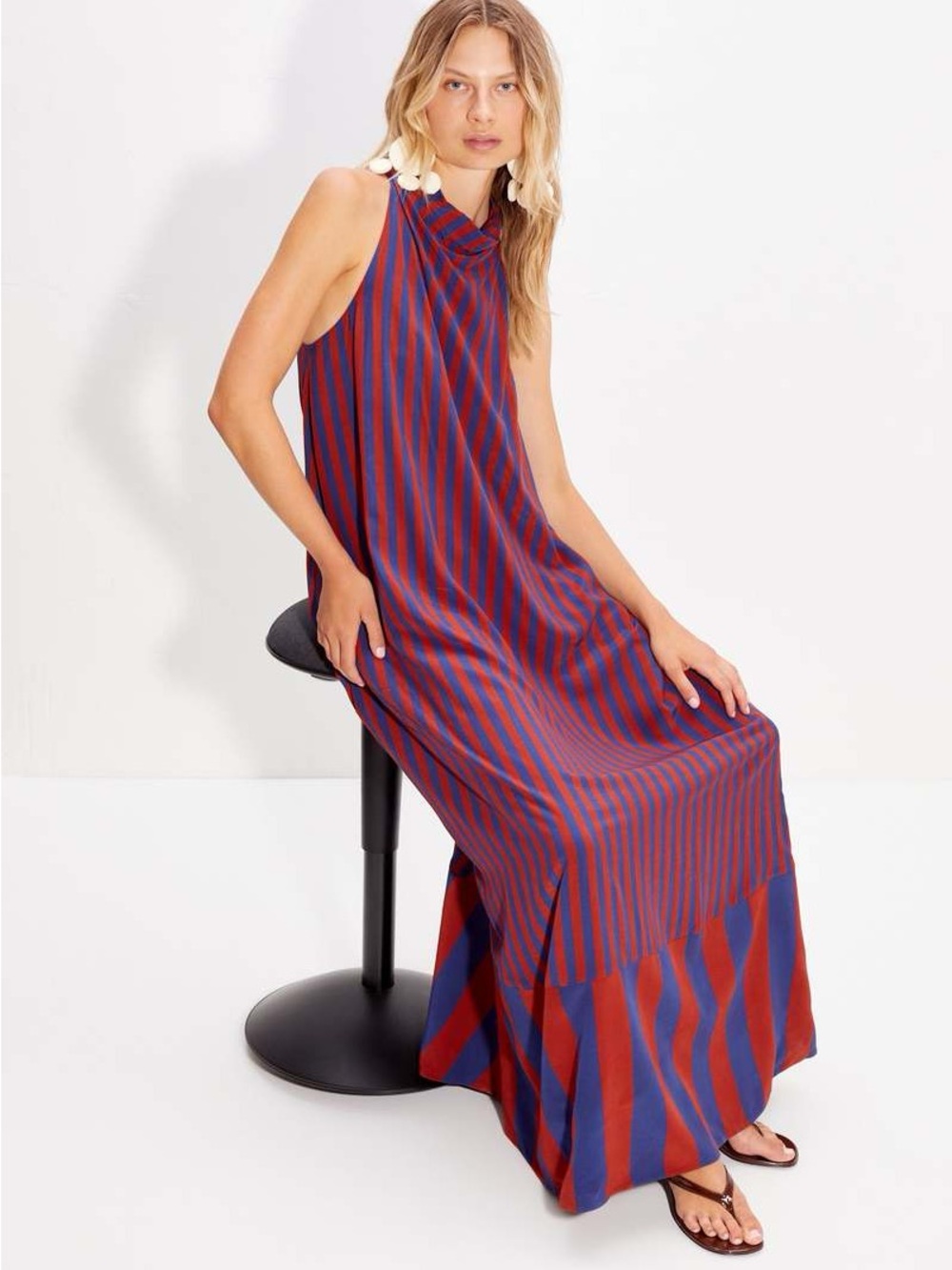 NWT Simon Miller Mona striped crepe maxi dress sz Small - Picture 3 of 4